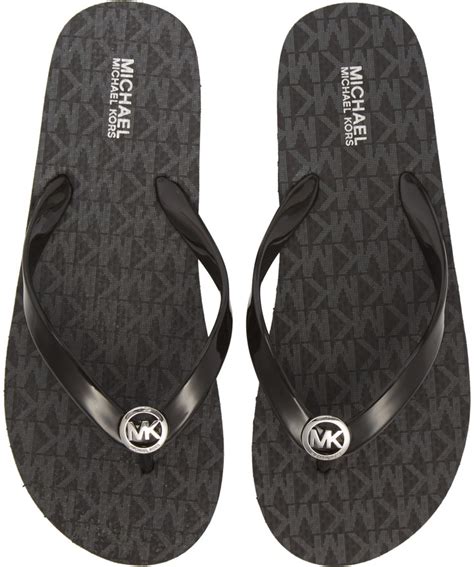 michael kors logo flip flops